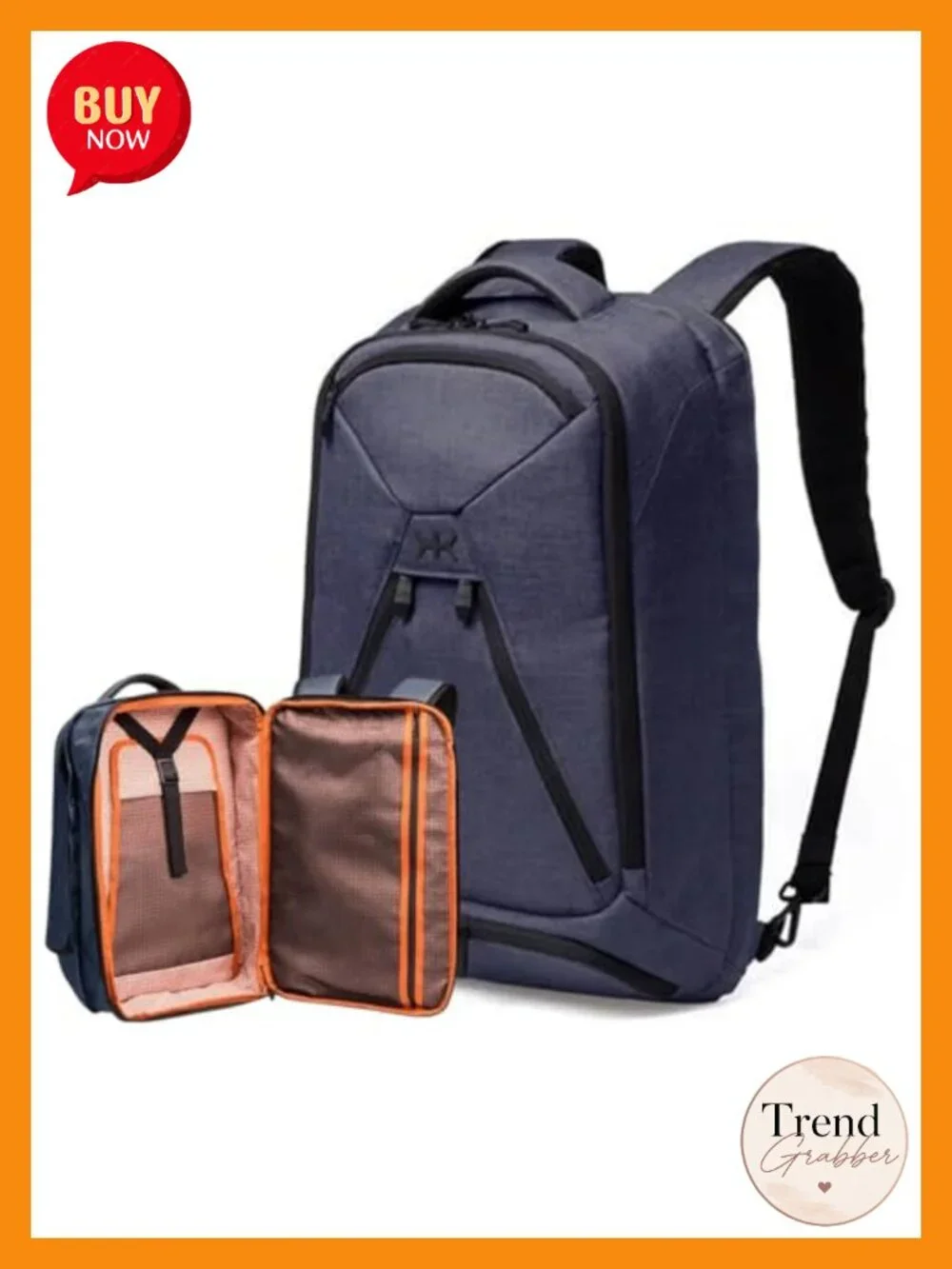 Expandable Travel Backpack 15.6 Laptop 27-39L Water-Resistant Suitcase Opening
